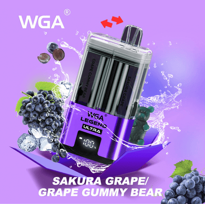 WGA Legend Ultra 30000 Puffs Sakura Grape & Grape Gummy Bear Flavours