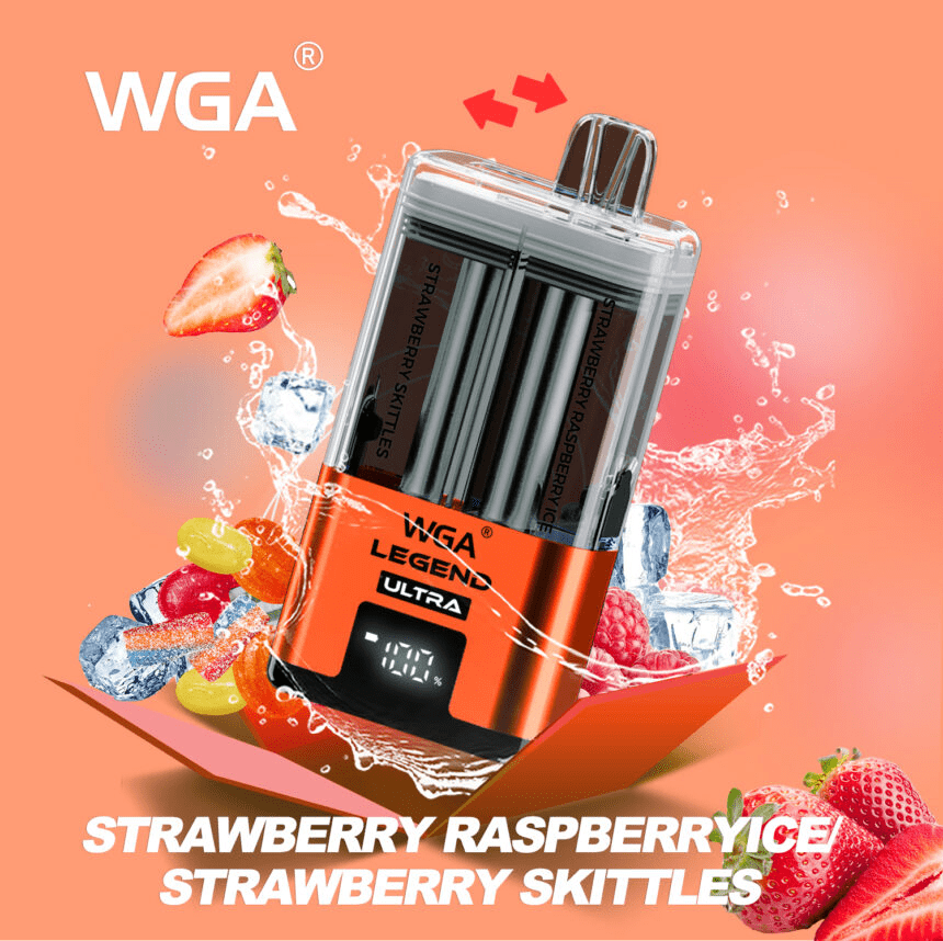 WGA Legend Ultra 30000 Puffs Strawberry Raspberry Ice & Strawberry Skittles Flavours