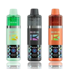 Image showing three SKE Pro Max 30K 2 in 1 Prefilled Pod Kit vapes in different colours, green, black, and orange, with the price promotion text above them reading “Any Flavour, Any Quantity £8.99/Unit Only!