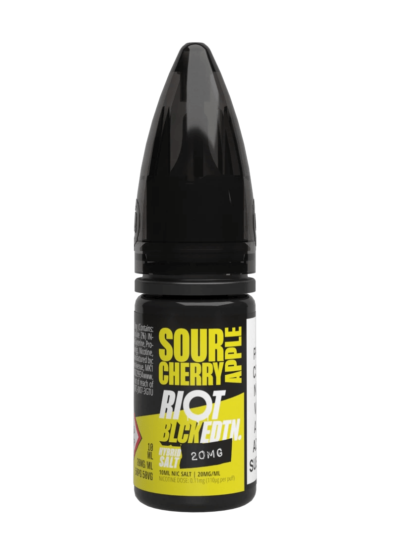 Riot Squad Black Edition Nic Salts Sour Cherry Apple Flavour