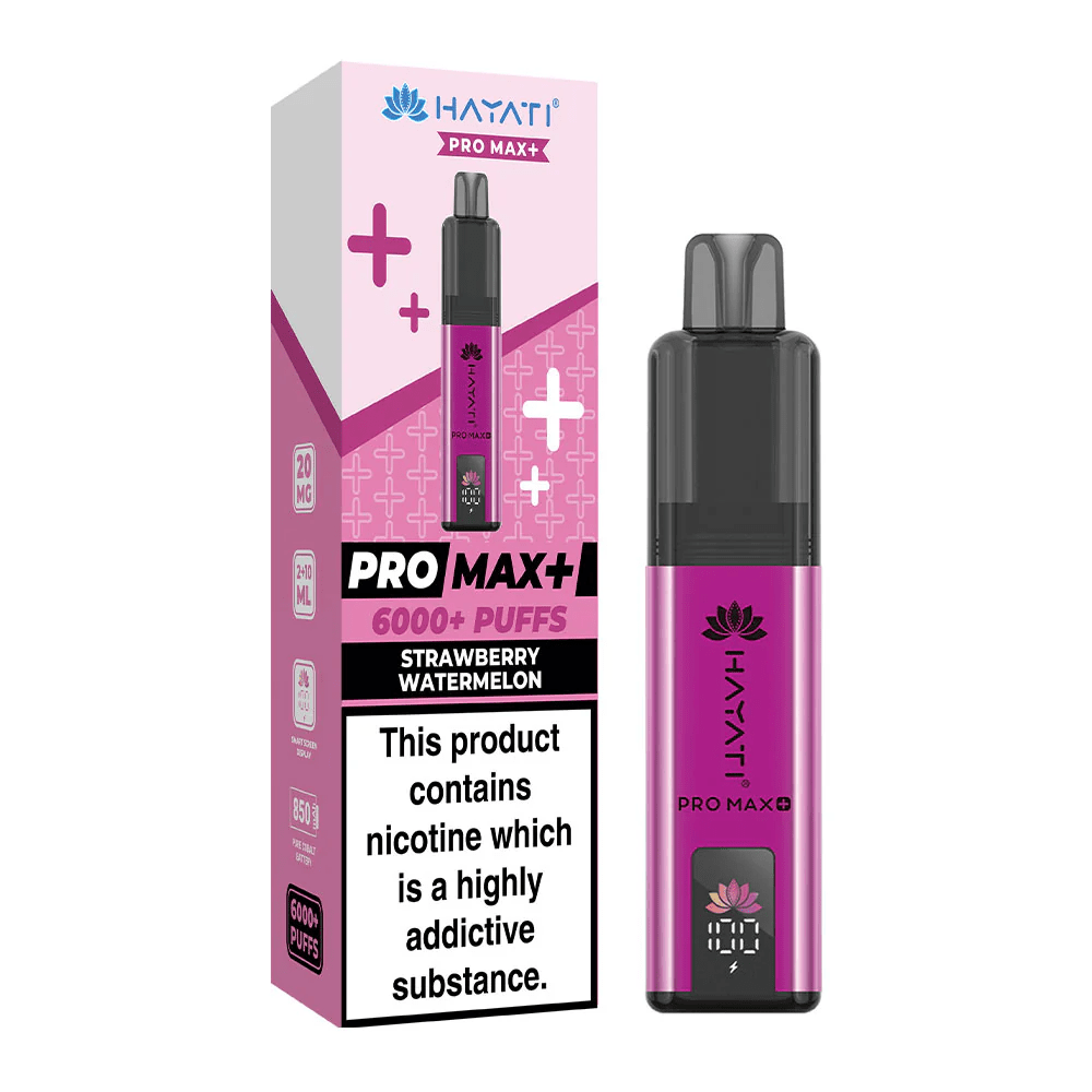 Hayati Pro Max+ Plus 6000 Puffs Disposable Vape Strawberry Watermelon Flavour