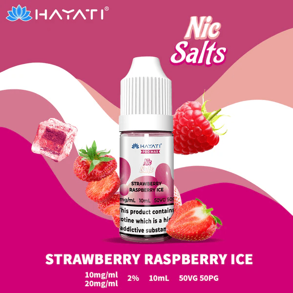 Hayati Pro Max Nic Salt E-Liquids Strawberry Raspberry Ice Flavour