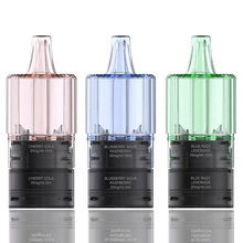 Three Uwell Viscore Pro Plus 40K Prefilled Replacement Pods with different colored tops on a white background