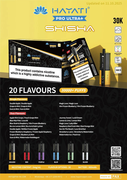 Hayati Pro Ultra Plus Shisha 30k