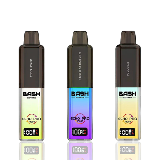 Three Bash Eco nano 10k Devices on a white background.