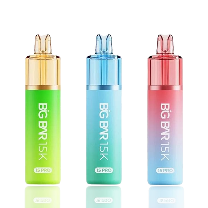 Three big bar pro 15k devices on white background