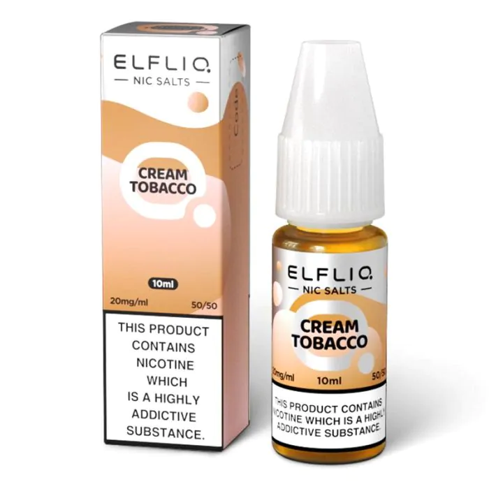 ELFLIQ Nic Salts E-liquid Cream Tobacco Flavour