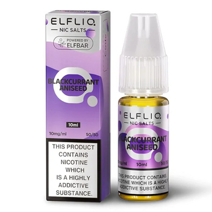 ELFLIQ Nic Salts E-liquid Blackcurrent Aniseed Flavour