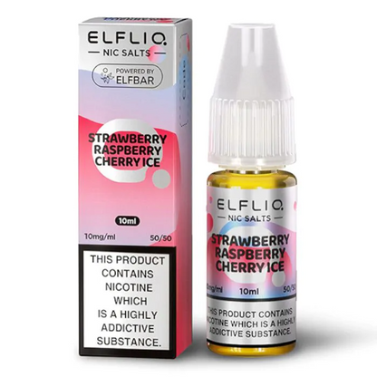 ELFLIQ Nic Salts E-liquid Strawberry Raspberry Cherry Ice Flavour