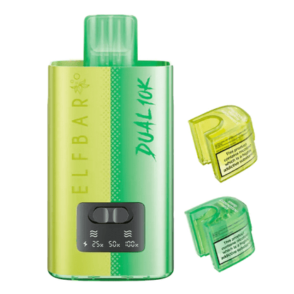 ELFBAR DUAL 10K Puffs Prefilled Pod Vape Kit green edition